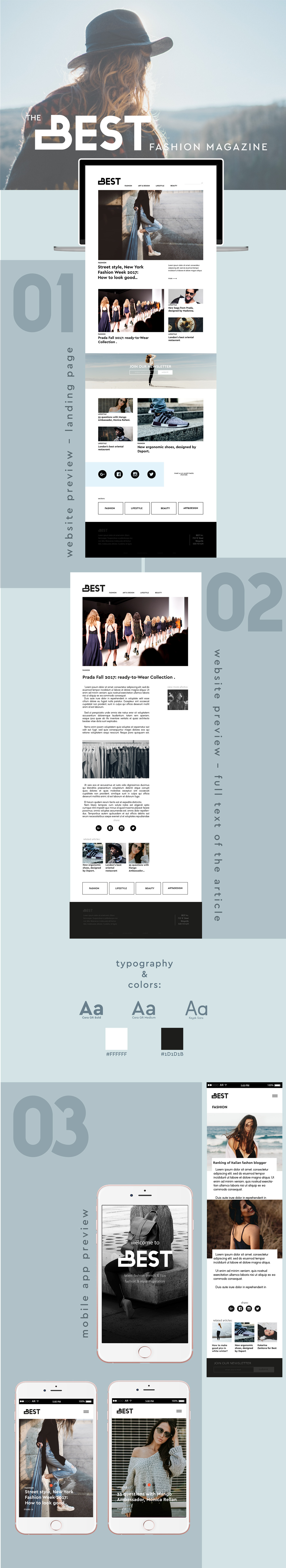 Interaction design  ux UI fashion magazine interaction Website
