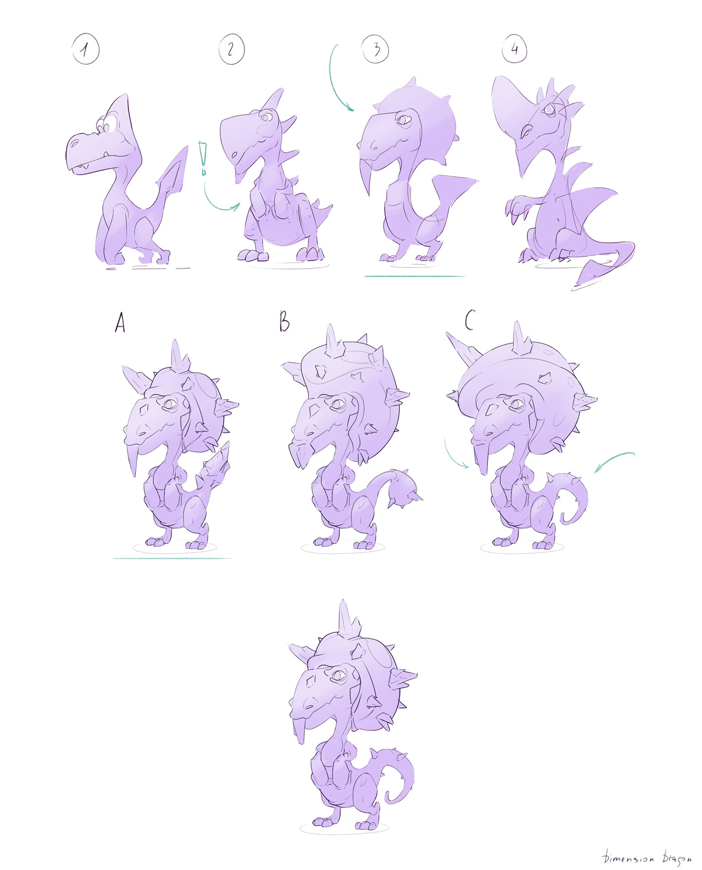 Creature Design monster critters characters concept art dragons mobile game Game Art game design 