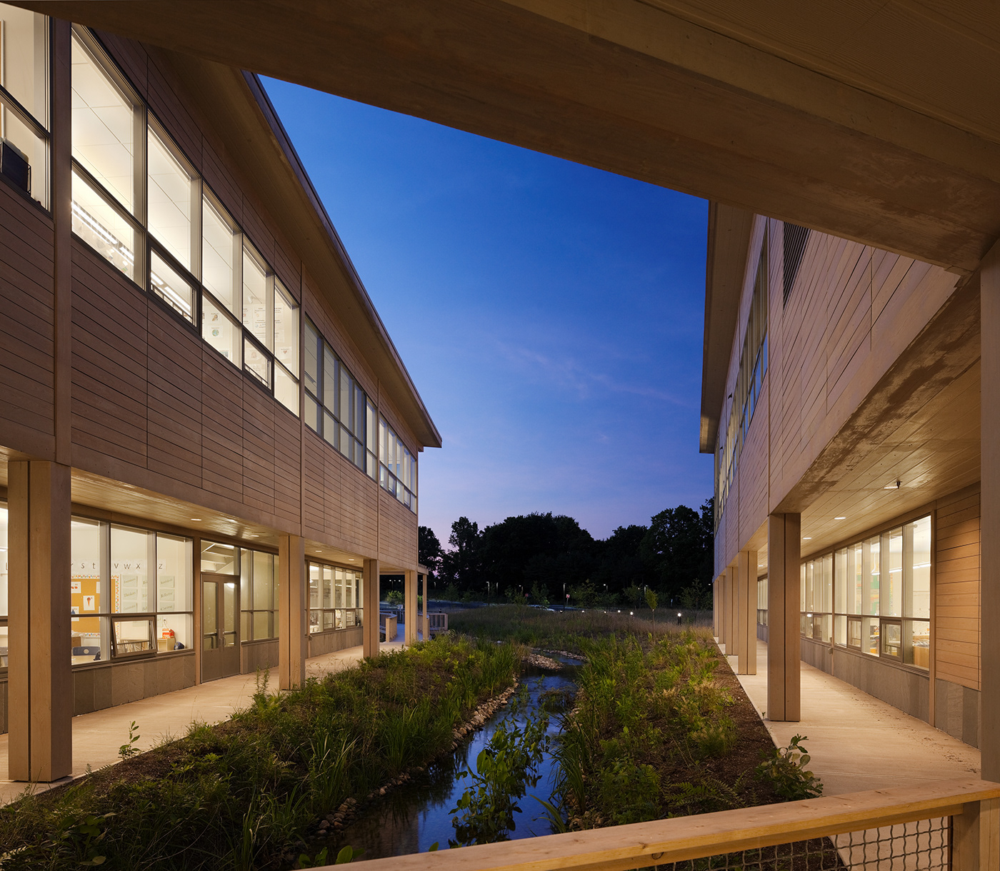 regenerative Sustainable school Education Landscape architecture stormwater stewardship Rogers