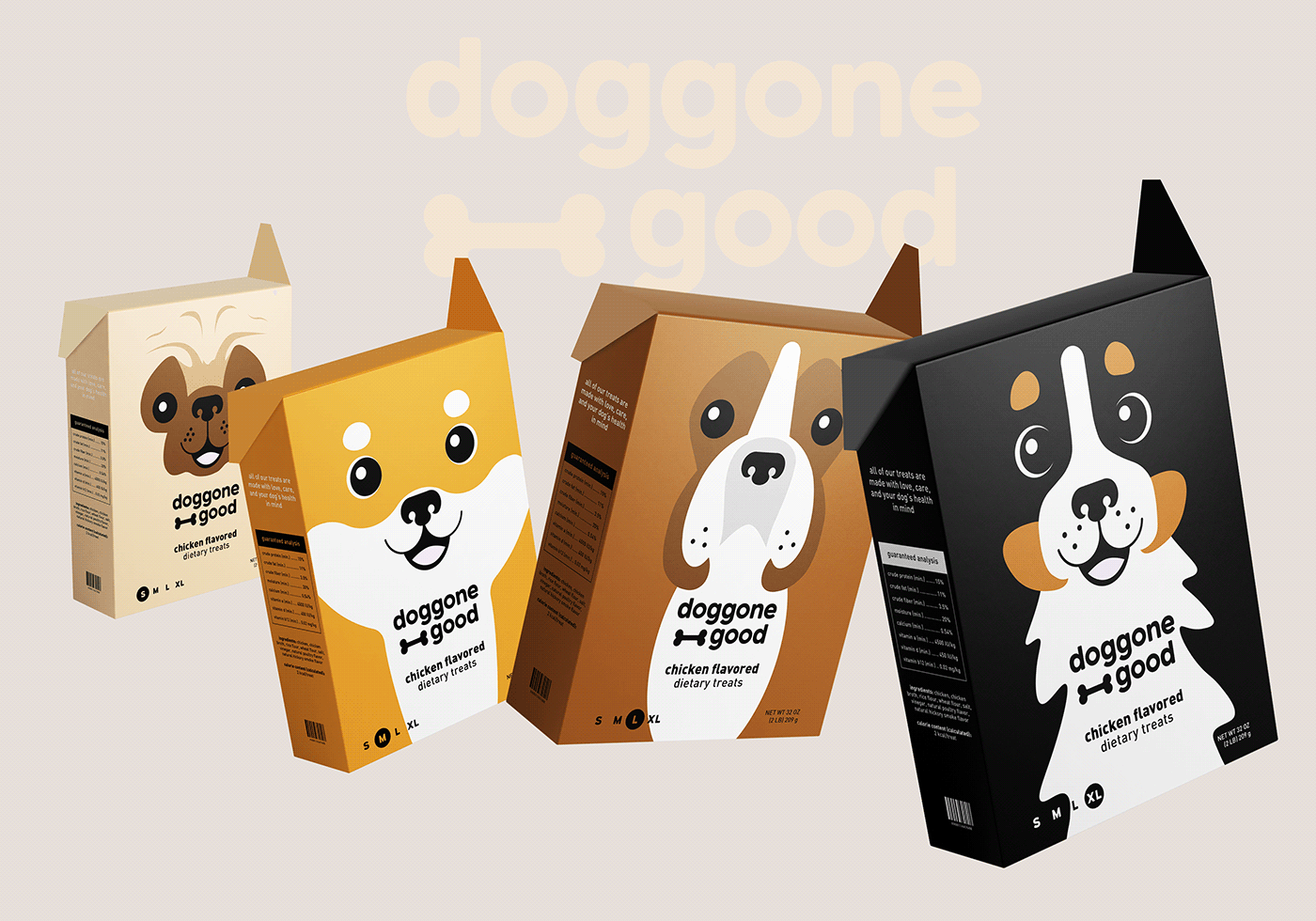 box design diet dog Packaging Pet product system treats
