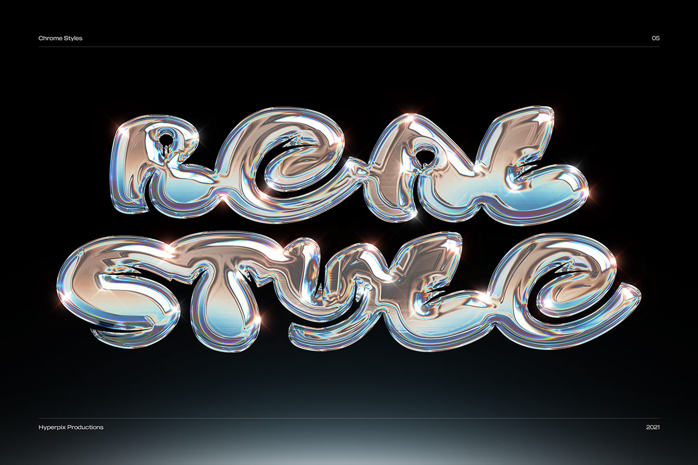 80s chrome chromium iridescent logo metal metallic psd text effect text style