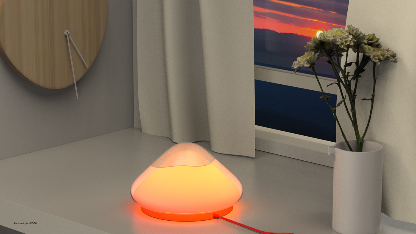Lamp Wellness wellbeing mental health soft modern industrial design  Render lamps design Sun