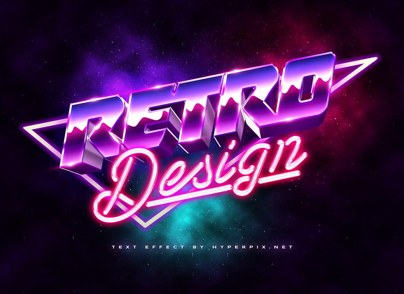 80s text effect Retro Mockup free freebie 1980s Synthwave vintage download