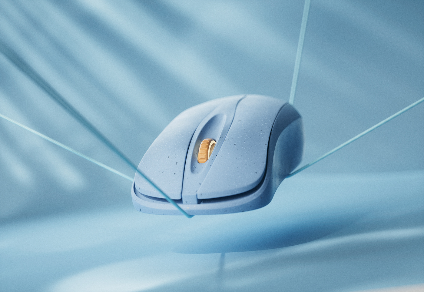 3D c4d octane plastic wireless mouse