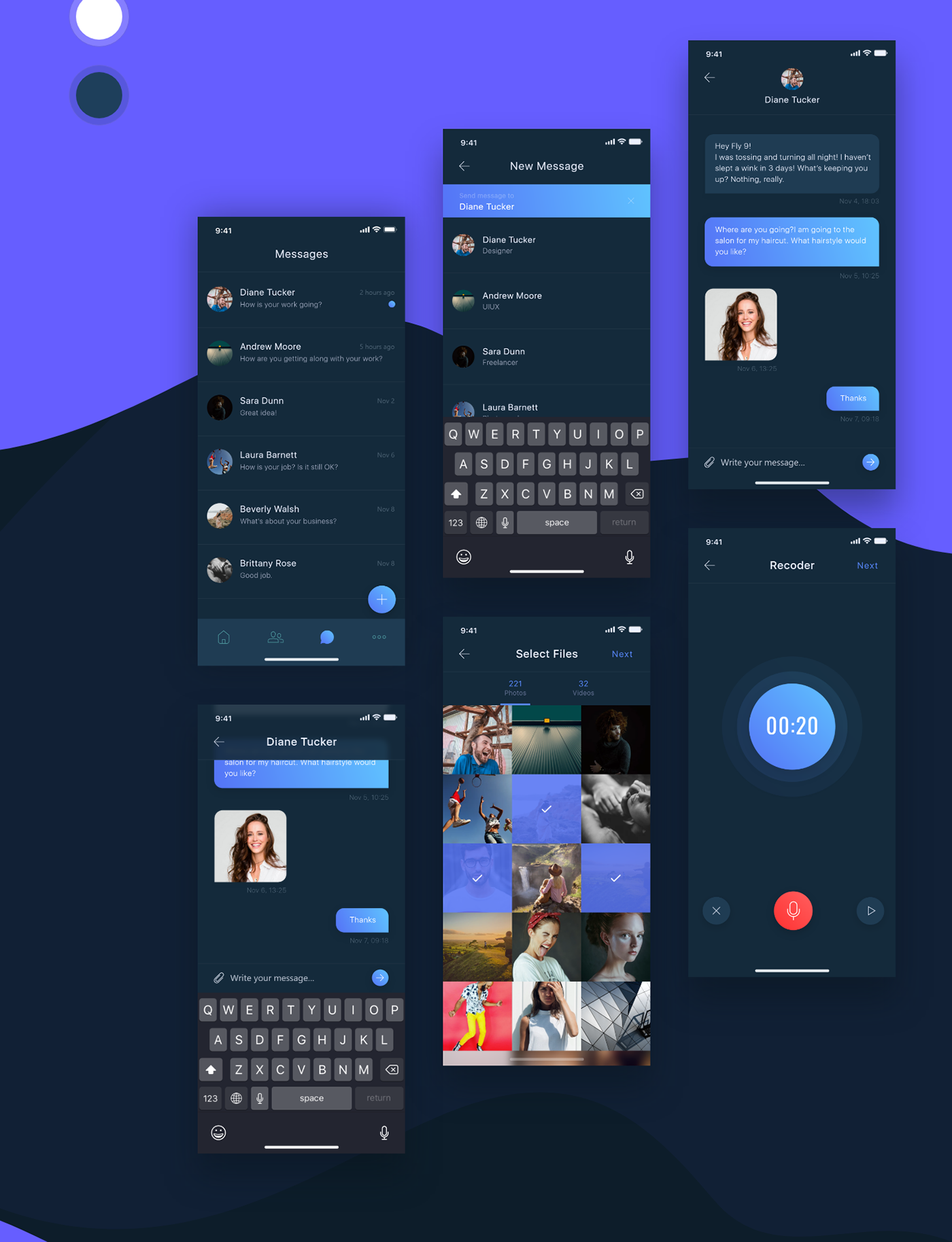 messenger chart Chat ios uiux food app Dating dribbble invite bitcoin