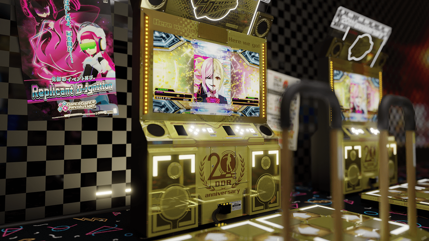 arcade blender Dance Dance Revolution ddr gold japan