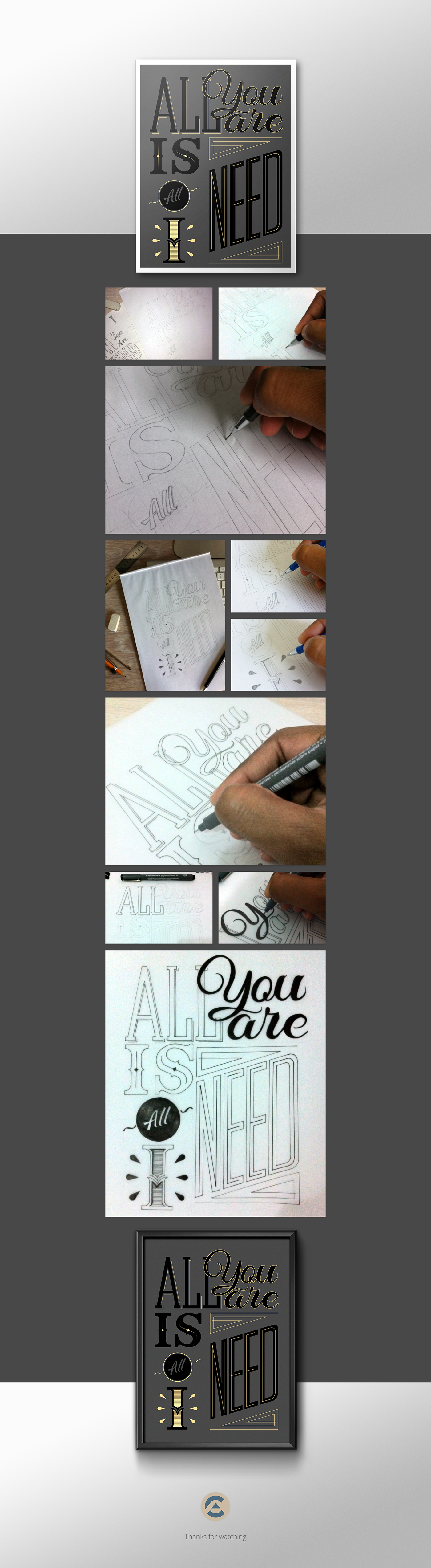 HAND LETTERING poster