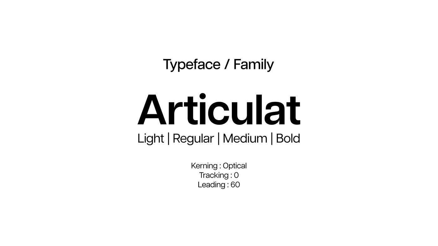Font family used in branding.