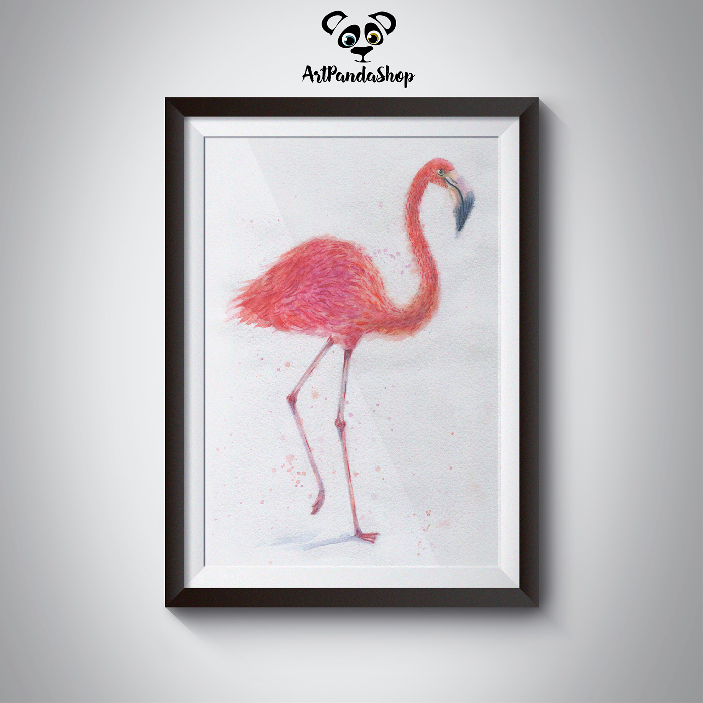 flamingo print Painting bird bird artwork print print Flamingo Flamingo Watercolor watercolor bird Flamingo Gift Gift art  digital paper craft supplies