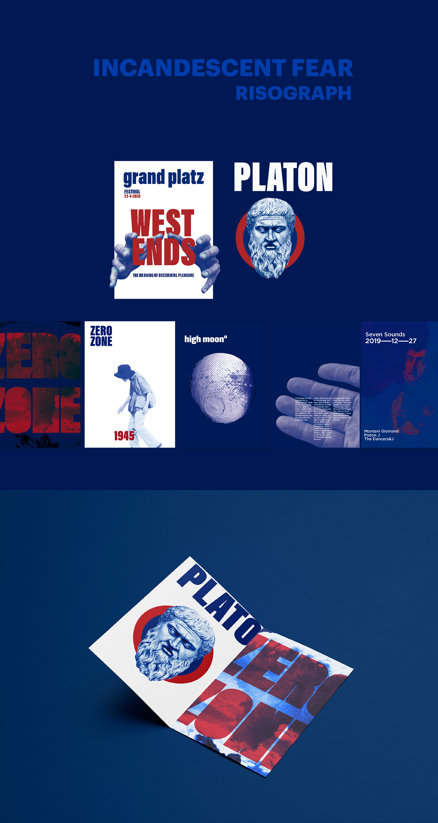 poster design graphic design  risograph postcard festival