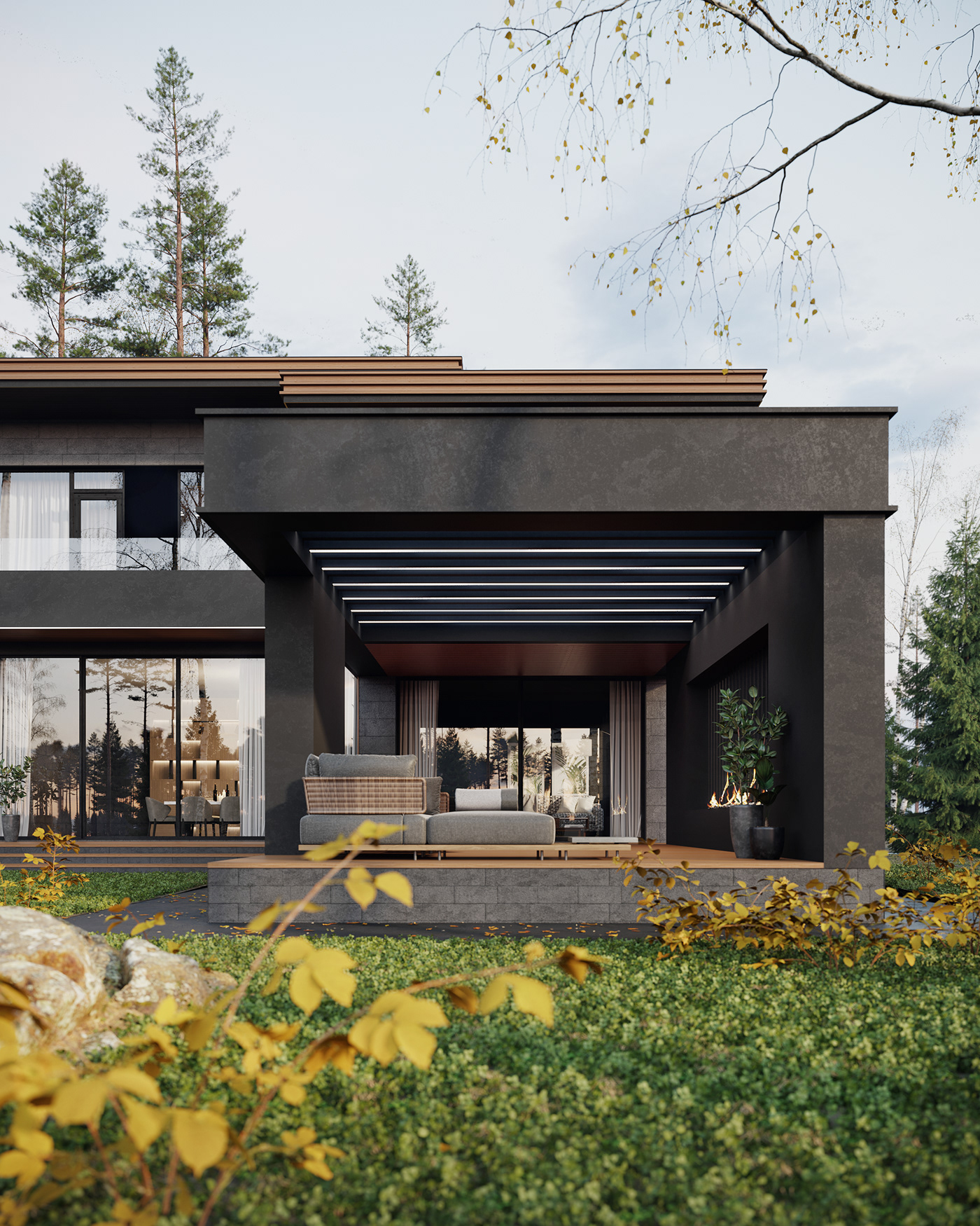 3ds max architecture archviz CGI corona render  exterior lake Landscape Render visualization