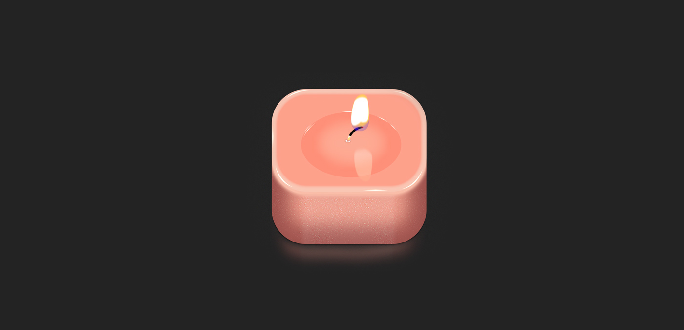 candle ios Icon apple wax fire