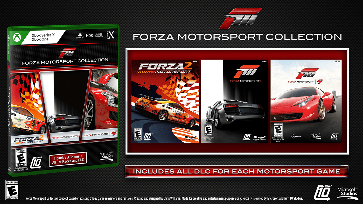 Game Cover Boxart Forza Motorsport Racing Driving xbox collage Microsoft presentation forza