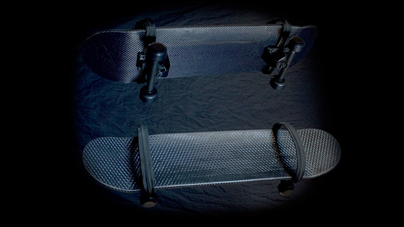 dark matter innovative skateboard carbon fiber skateboard black skateboard darko nikolic design black customizable Minimalism over-engineered skateboard