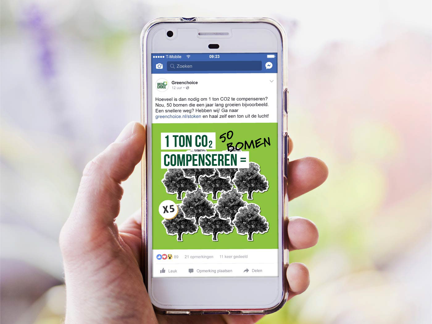 social media campagne facebook instagram Sustainable