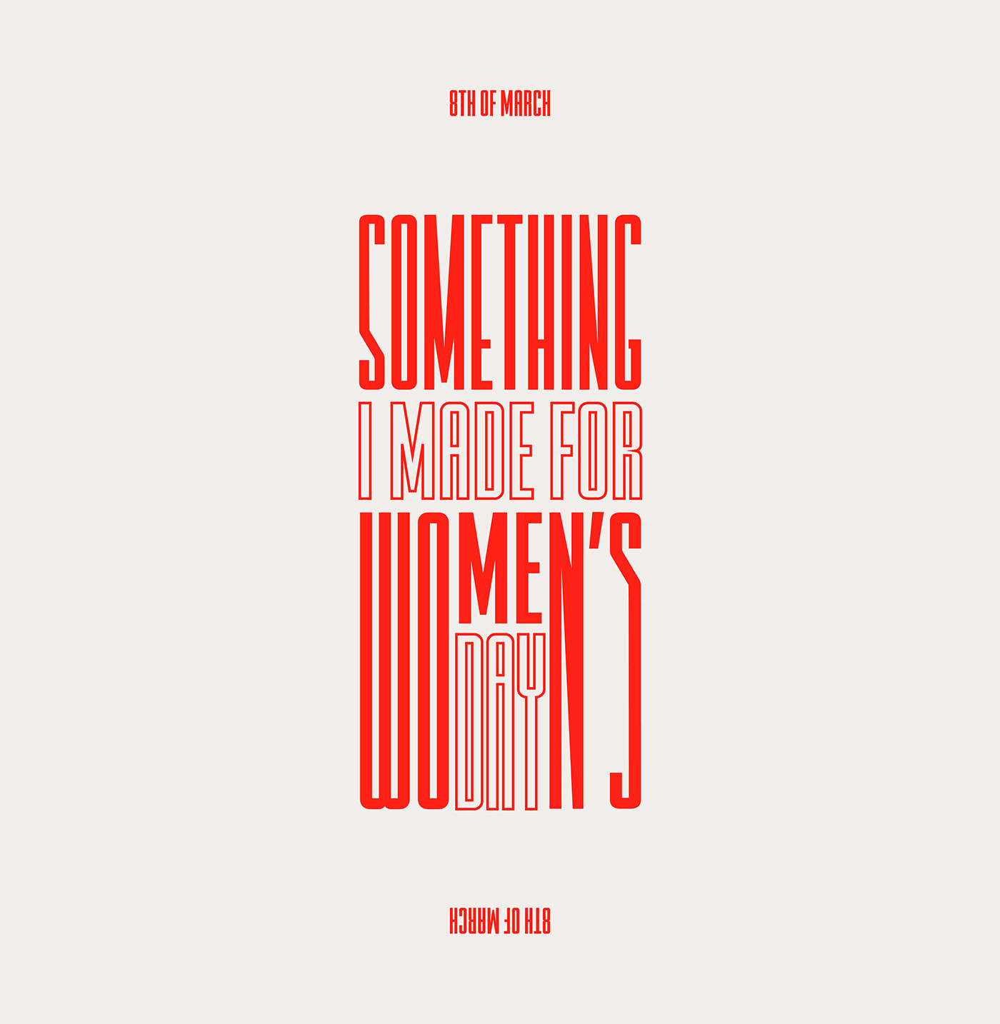 women womens day International Womens day bold distortion Typeface typographic Experimentation gif type extention