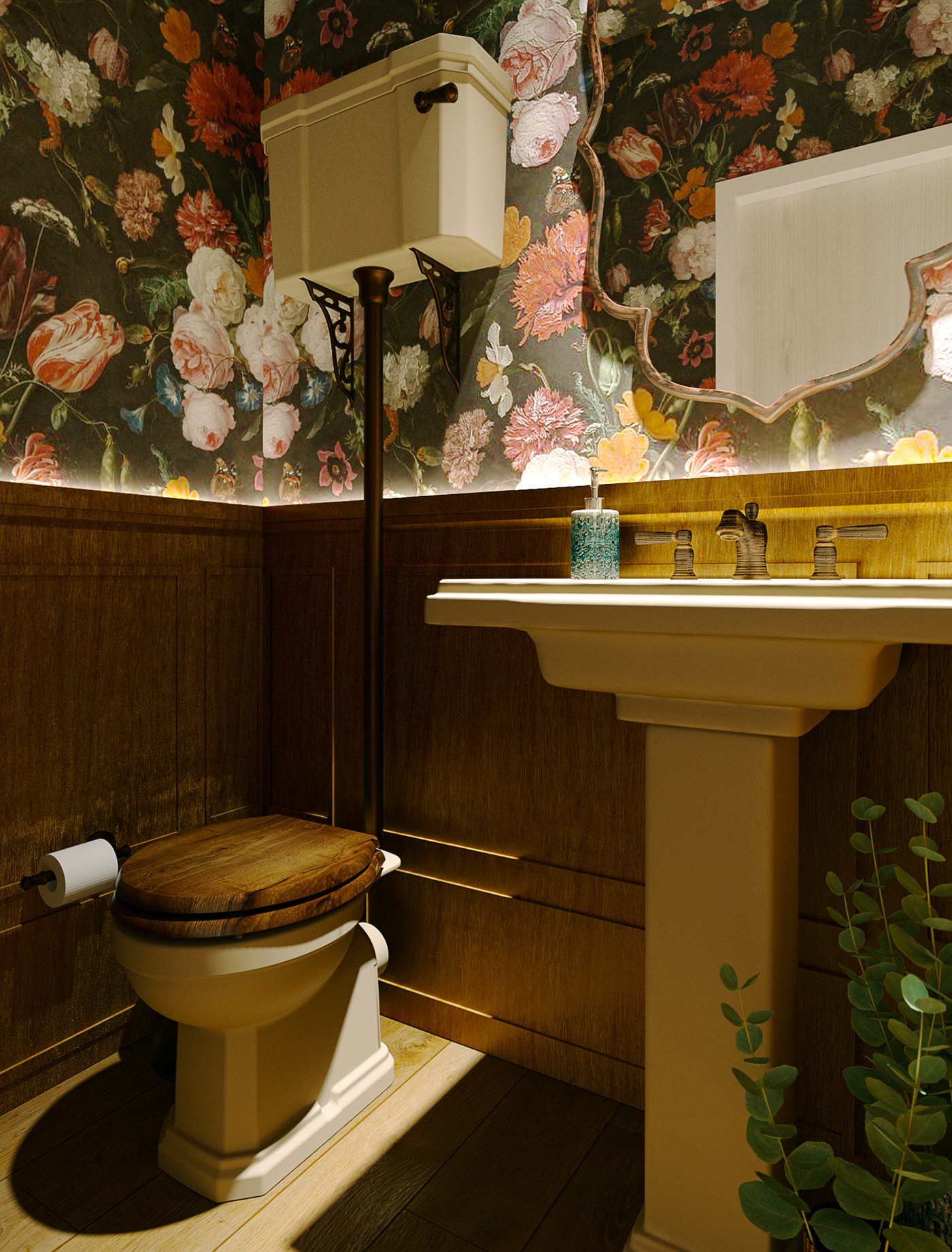 3d artist architecture CGI Classic coronarenderer design floral interiordesign toilets