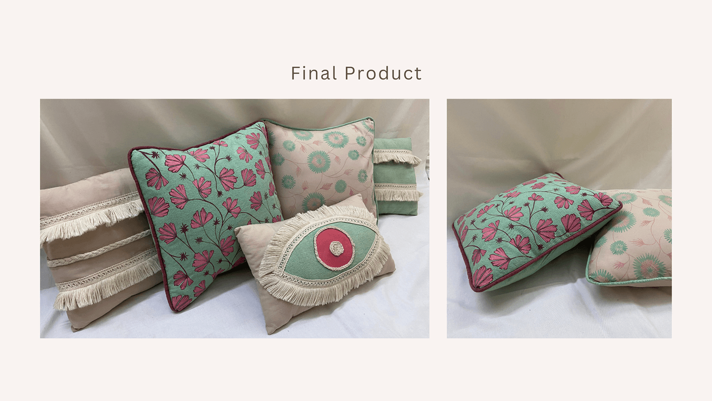 design pillow cushion textile print floral pattern homefurnishing