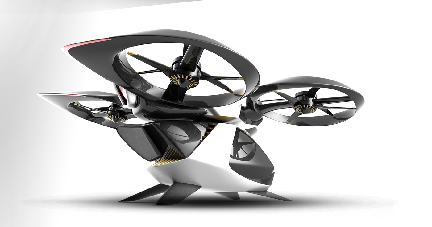 drone airplane Fly multicopter helicopter Autonomous plane future Innovative Copter taxi Flying degree concept diploma