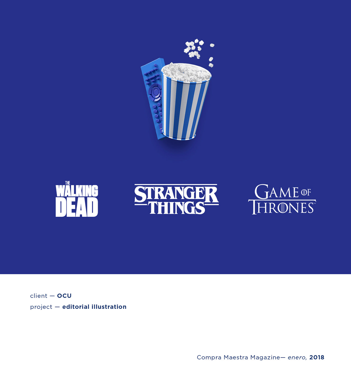3D ILLUSTRATION  art direction  editorial design Stranger Things Game of Thrones walking dead series tv