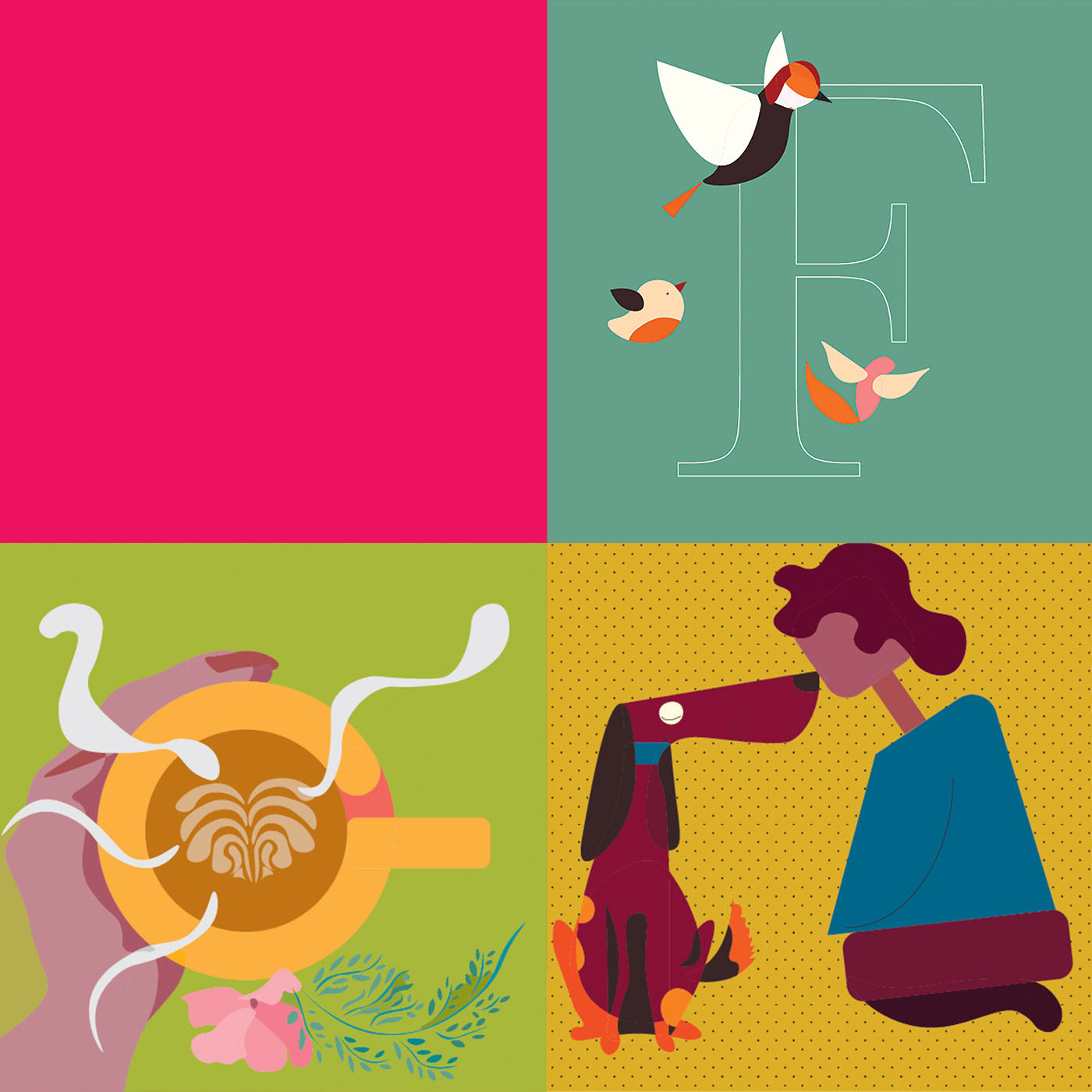 human sentimentality 36 days of type illustrations Colourful 