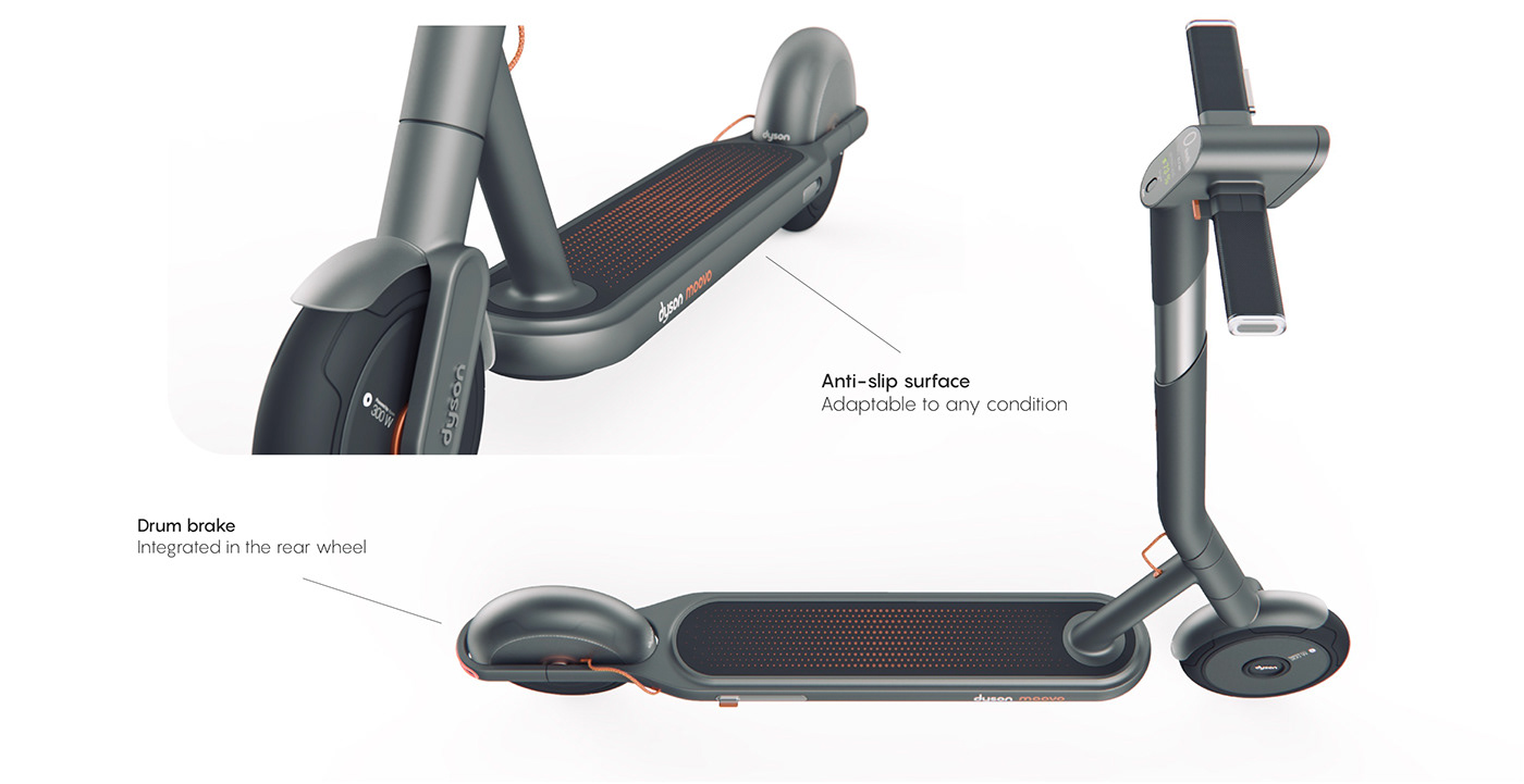 design Dyson Electric Scooter industrial design  product design  Render Transportation Design