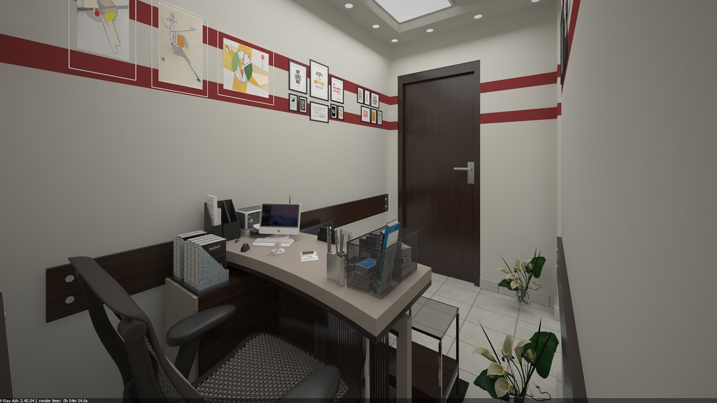 Interior Designs Office decor vray 3d max