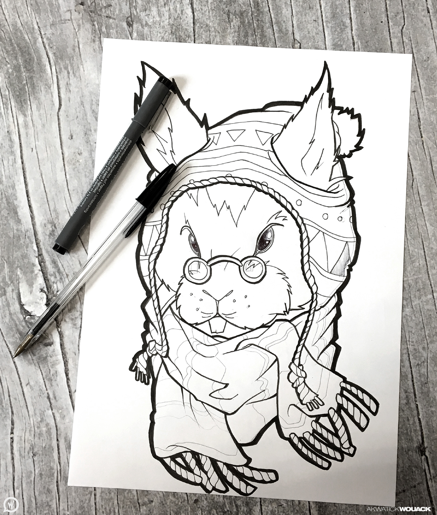 Drawing  pencil characters animals sketching