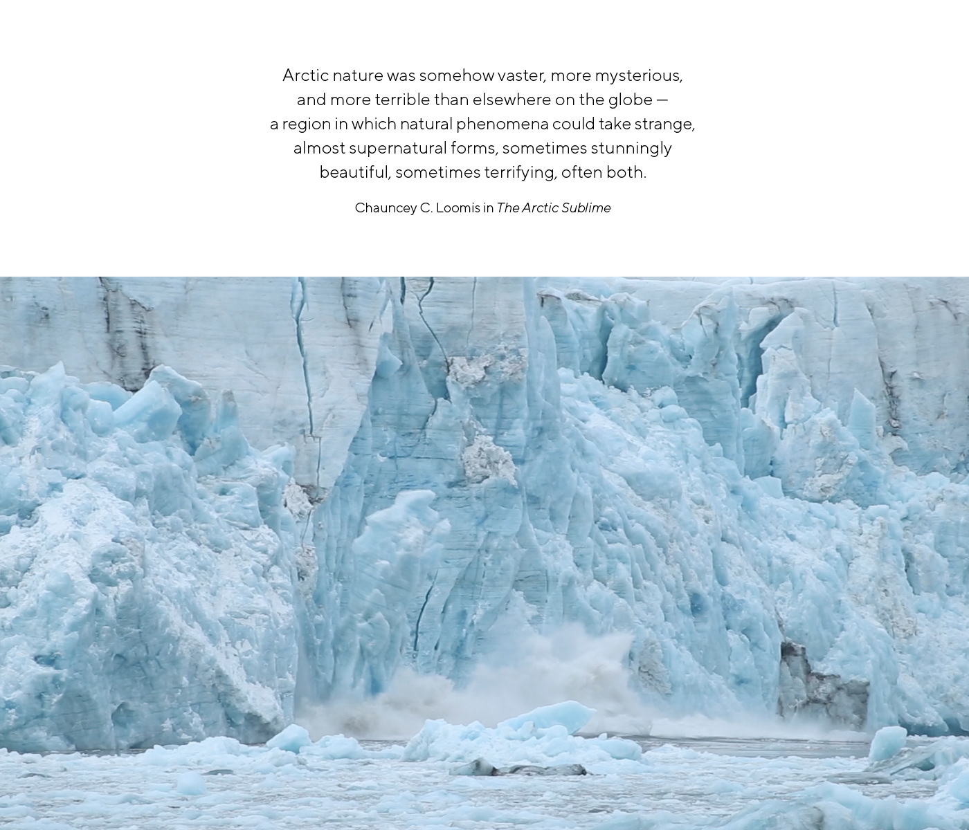 Arctic climate change information design sea ice migration Ocean awareness glacier ice ice sheet