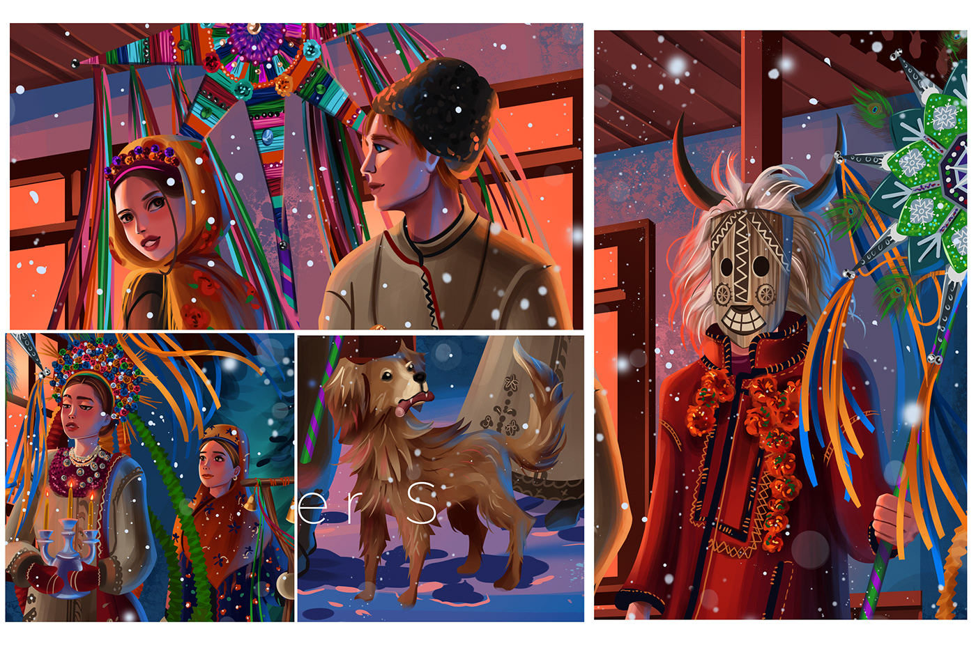 Christmas winter Digital Art  ILLUSTRATION  Character design  book ukraine artwork digital illustration