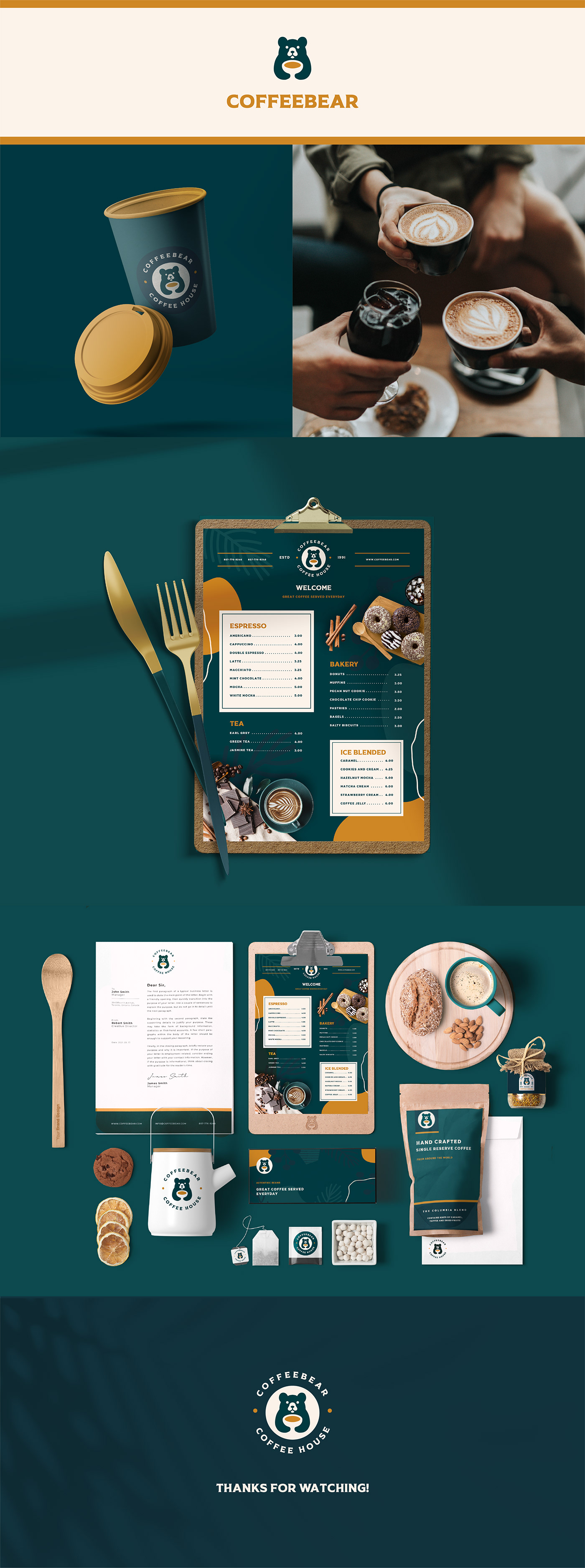 brand identity branding  cafe Coffee coffee shop Logo Design menu Packaging product design  restaurant