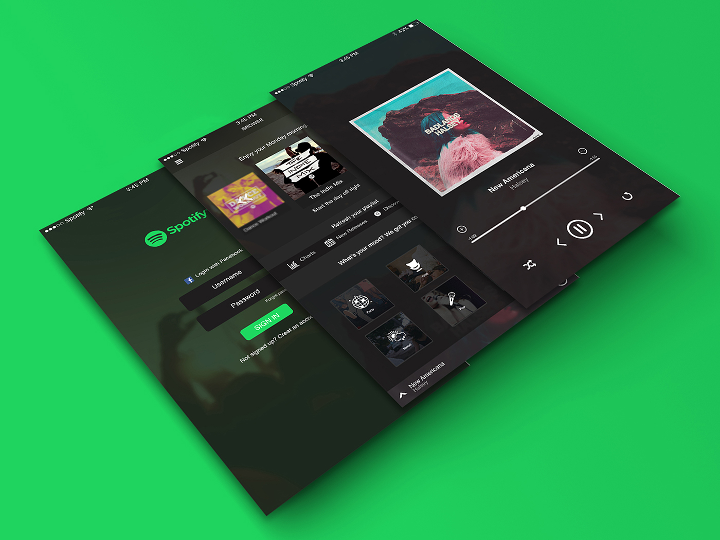 photoshop spotify revamp social media ux UI