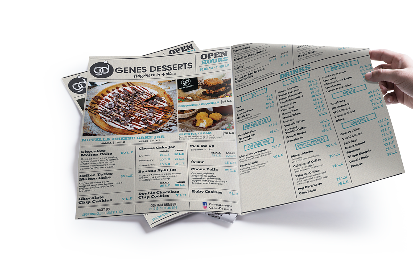 branding  desserts business card stationary menu Packaging cafe restaurant bakery logo