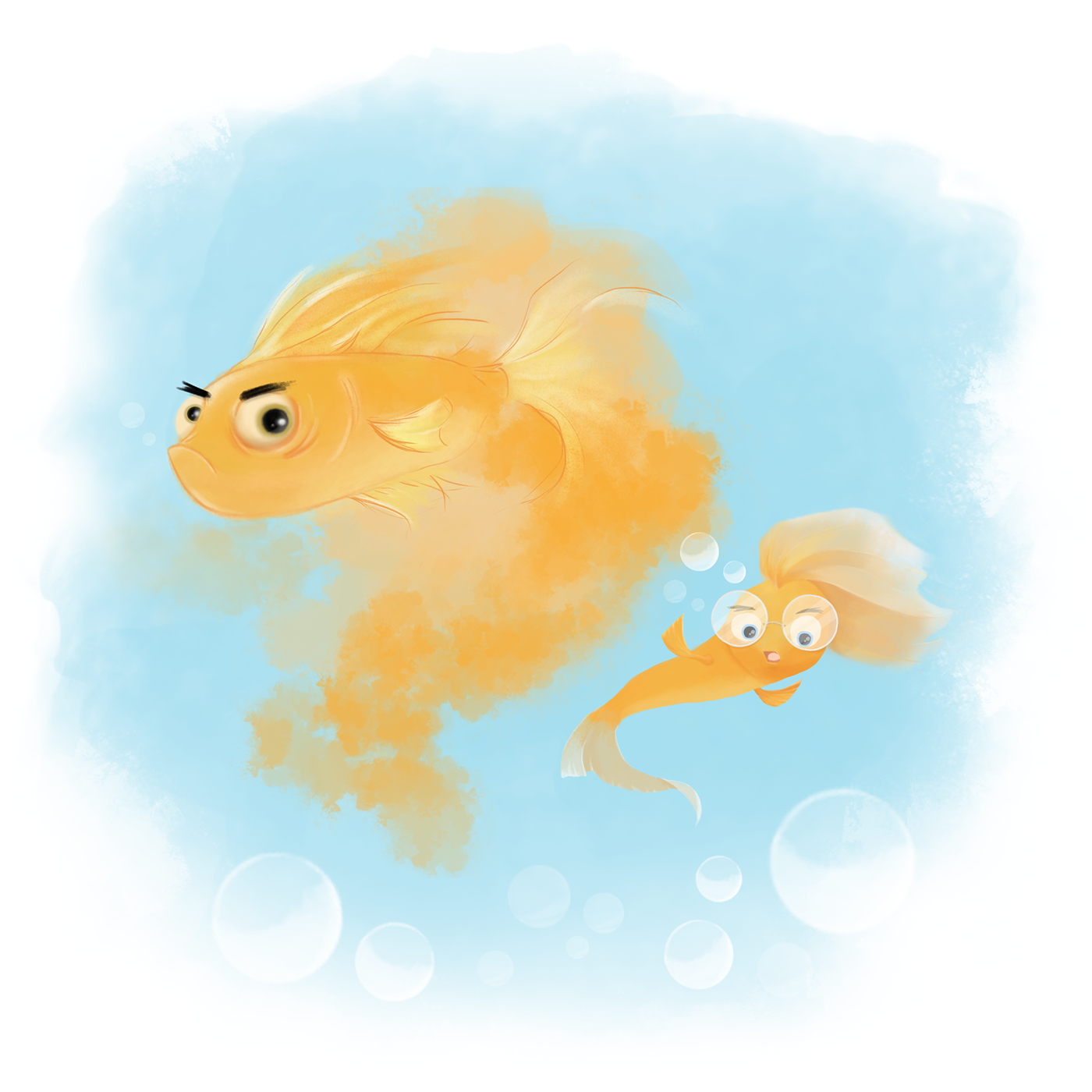 gold fish fish Cartooon Character personagem Ilustração desenho Brazil ILLUSTRATION 