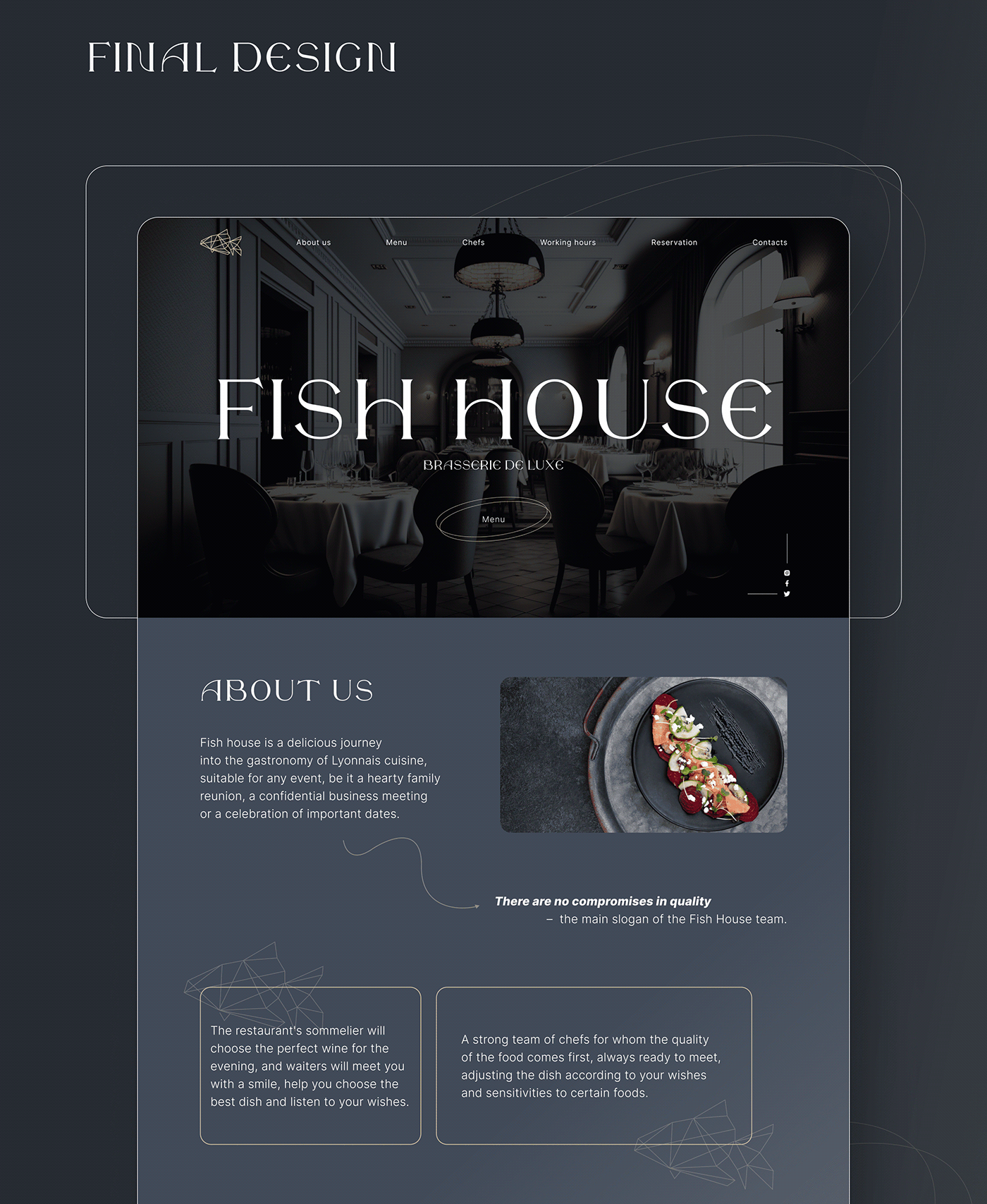 Web Design  landing page Website mobile design restaurant design seafood