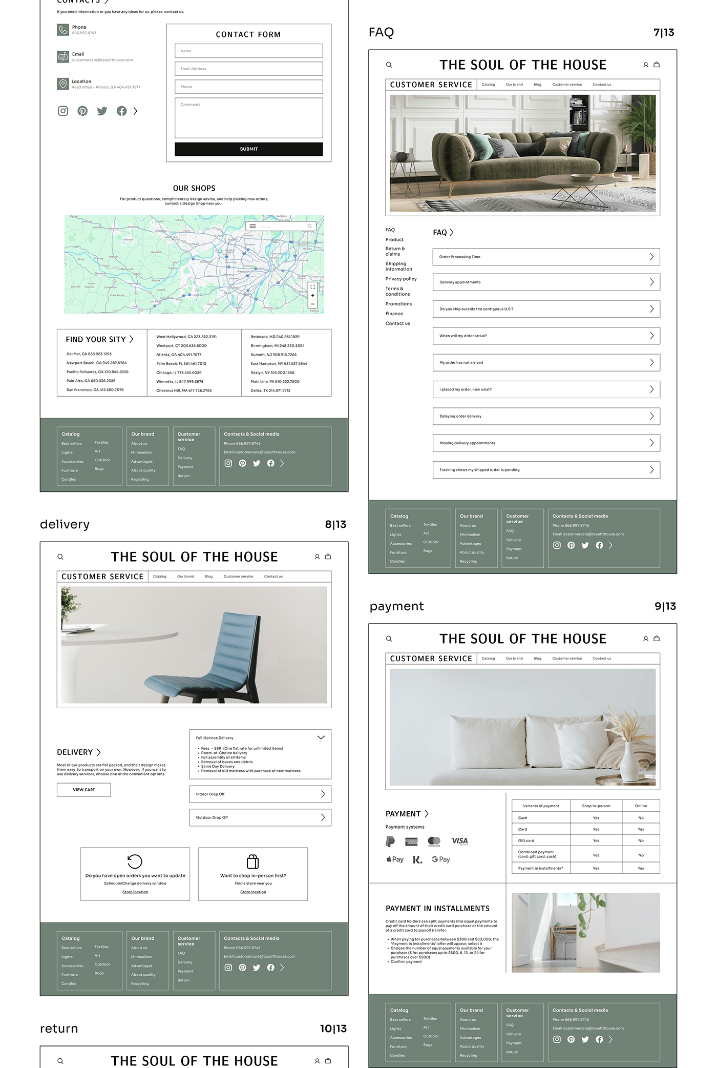 Online shop Web Design  Website Figma UI/UX UX design user experience online store furniture minimal