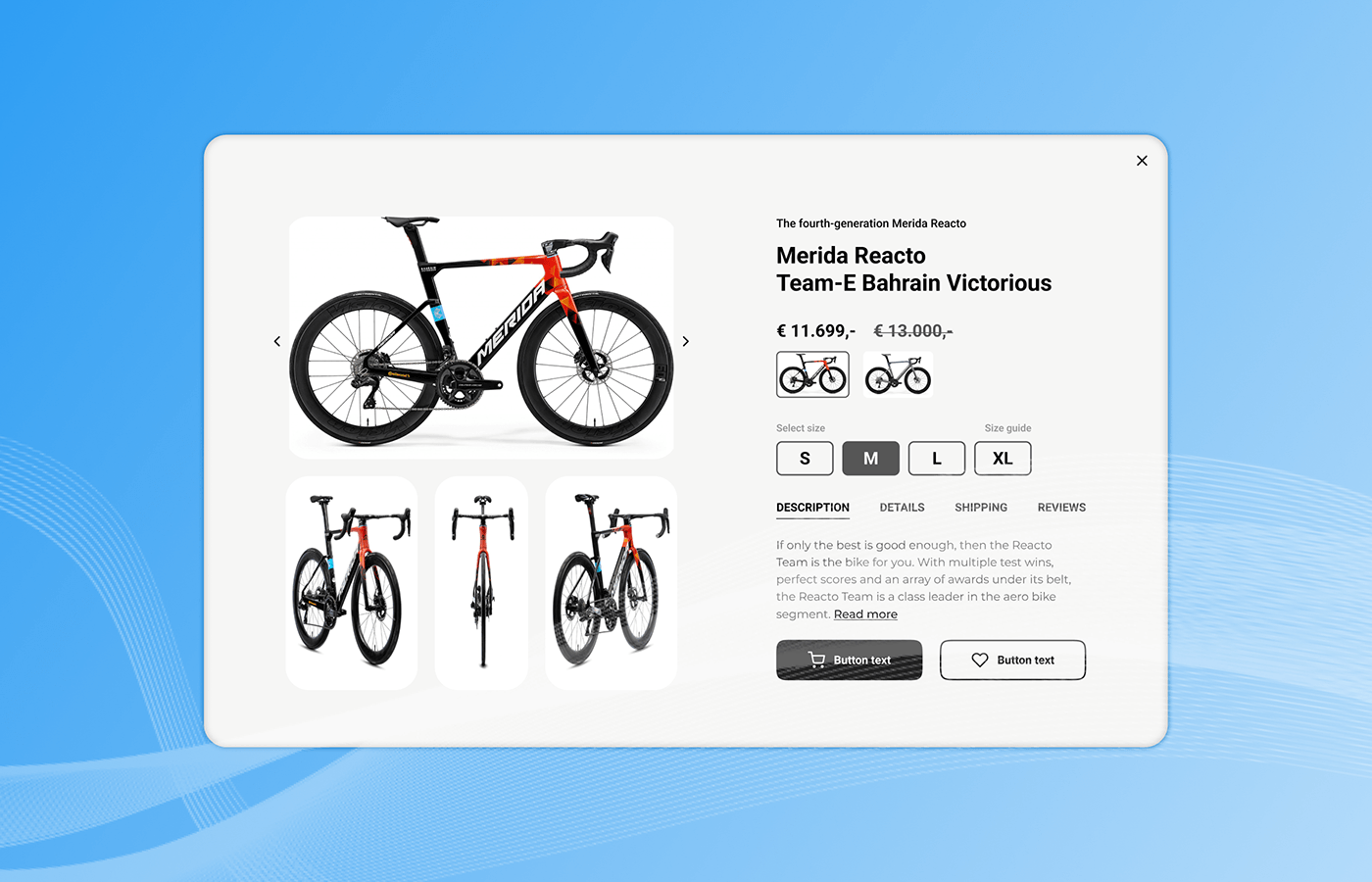 Card "Inexpensive bike"