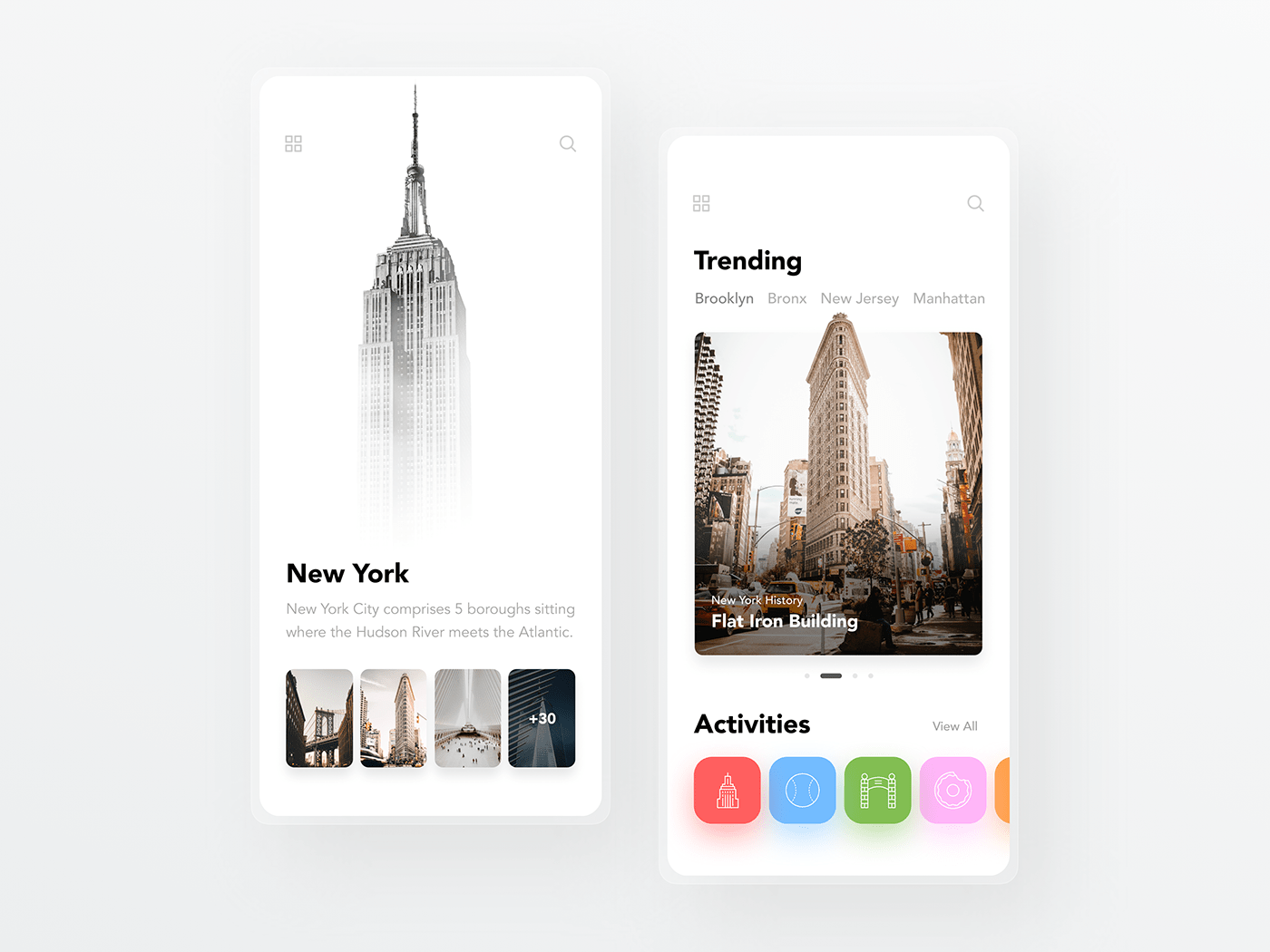 city app minimal minimal design modern New York nyc ui design uiux user interface user interface design