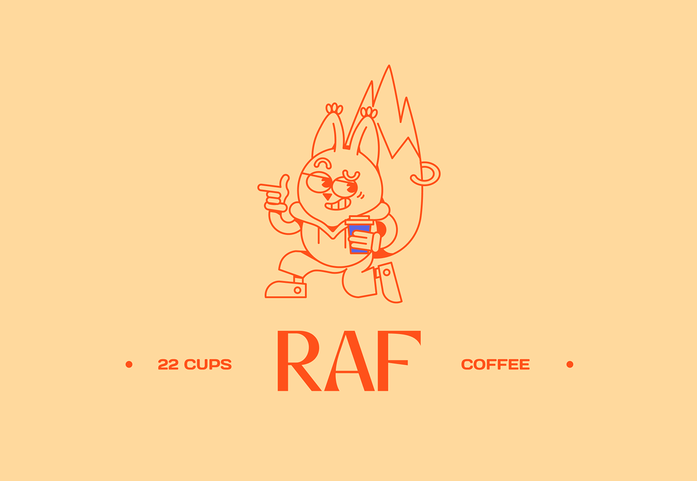 cafe brand identity cartoon drawings free Mockup ILLUSTRATION  sticker visual identity Mascot