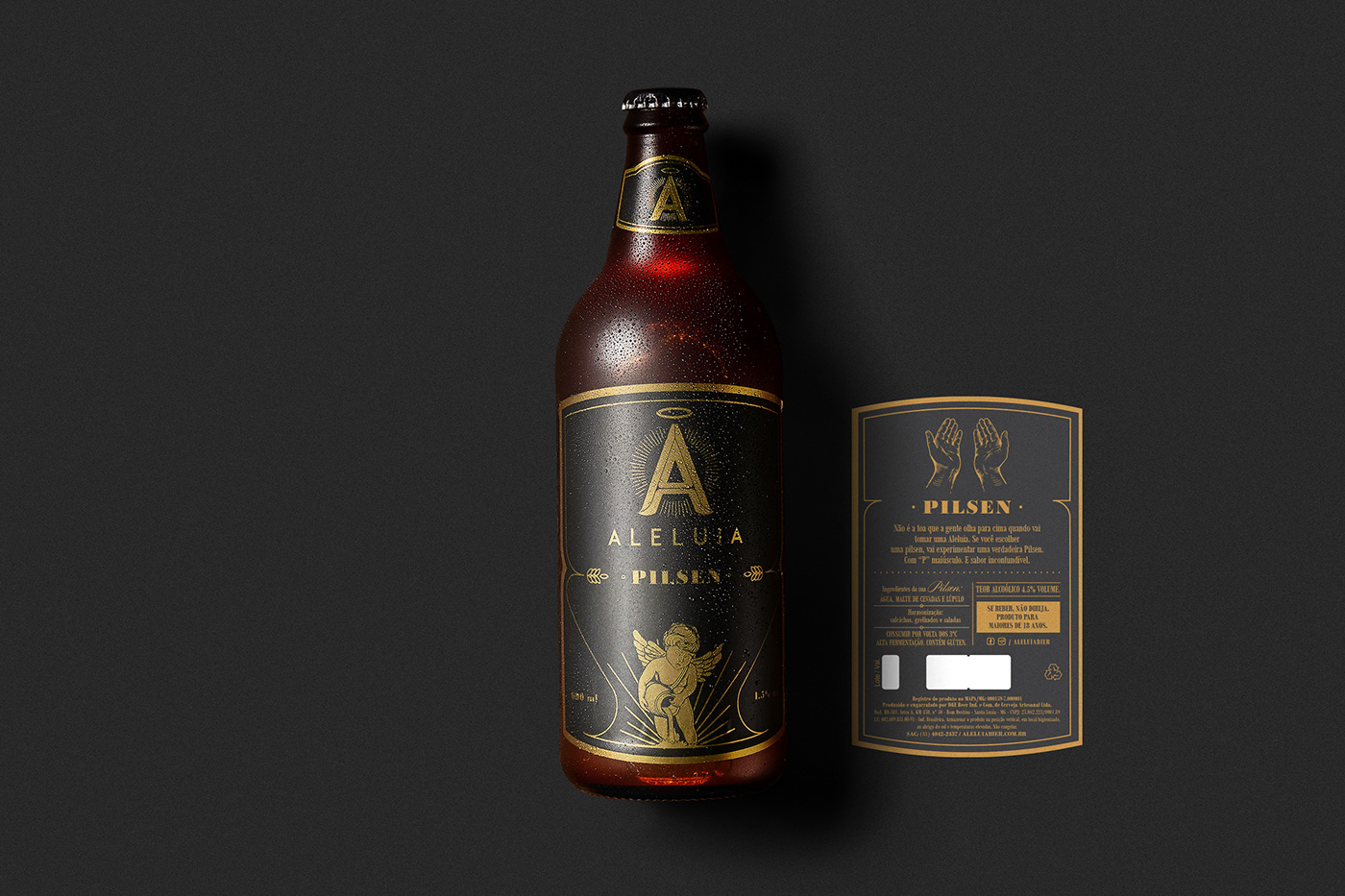 Aleluia Bier Bier Brand logo label bier Rótulos design