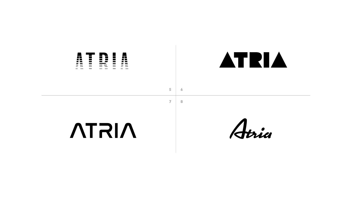 atria bold brand branding  design dj edm logo music wordmark