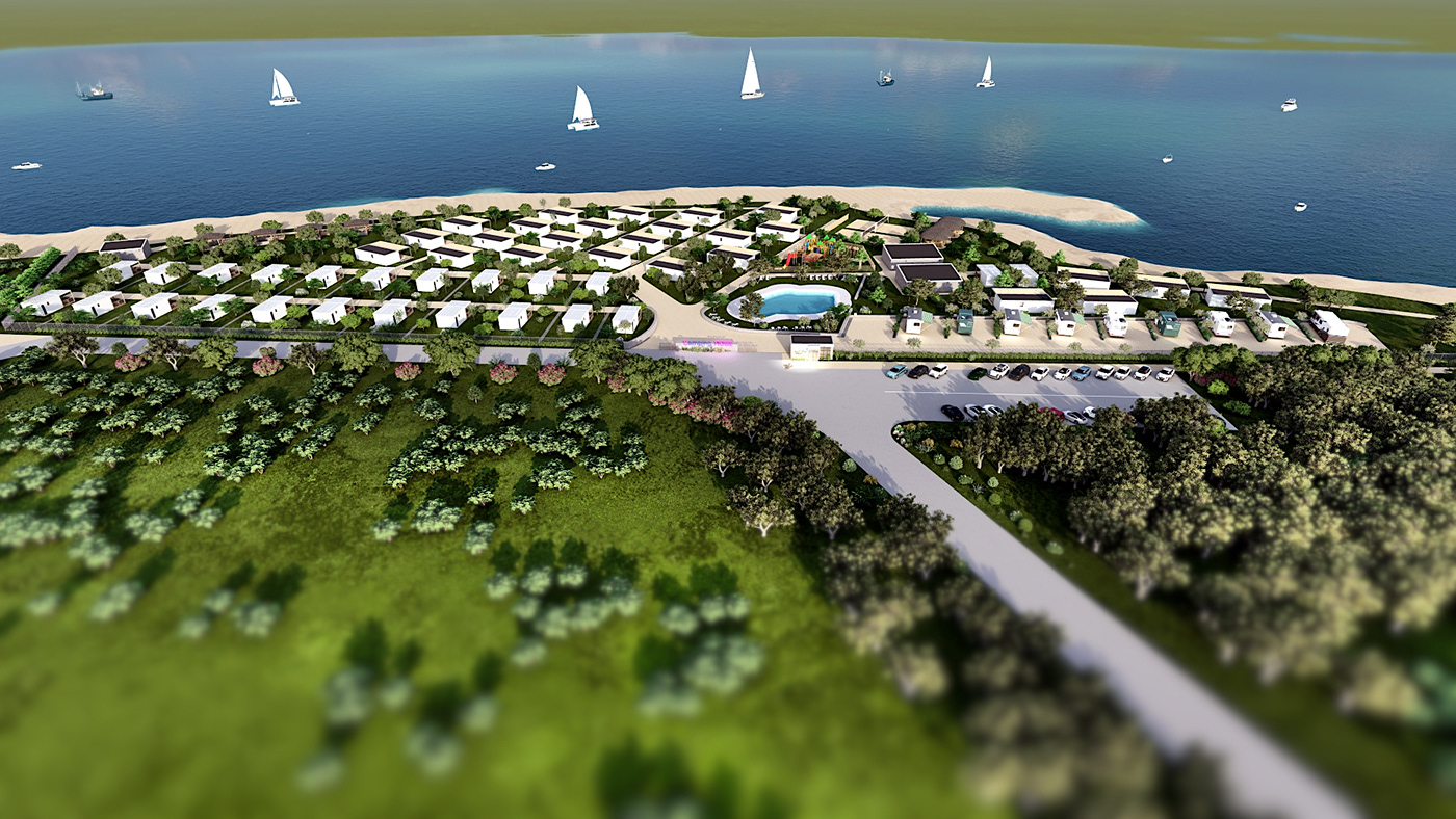 camping conceptual Croatia DAMIJANKOPRIVC design kamp Masterplan resort visualisation