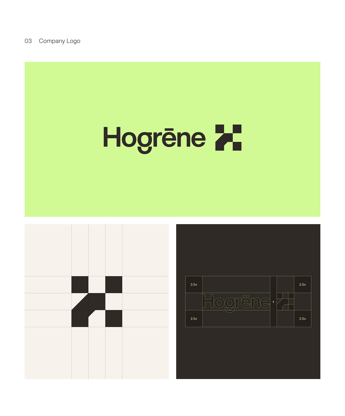 Hogrene case study by Uniko studio. Company logo.