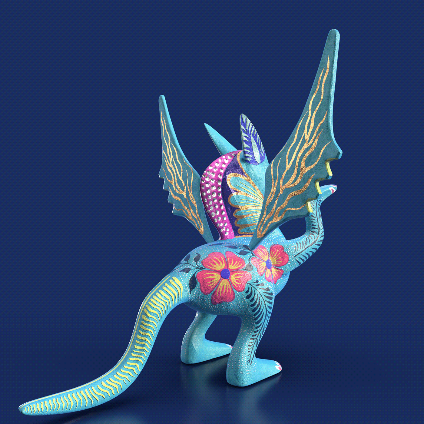 alebrije Arnold Render c4d Character cinema4d Maya Mexican mexico painter substance
