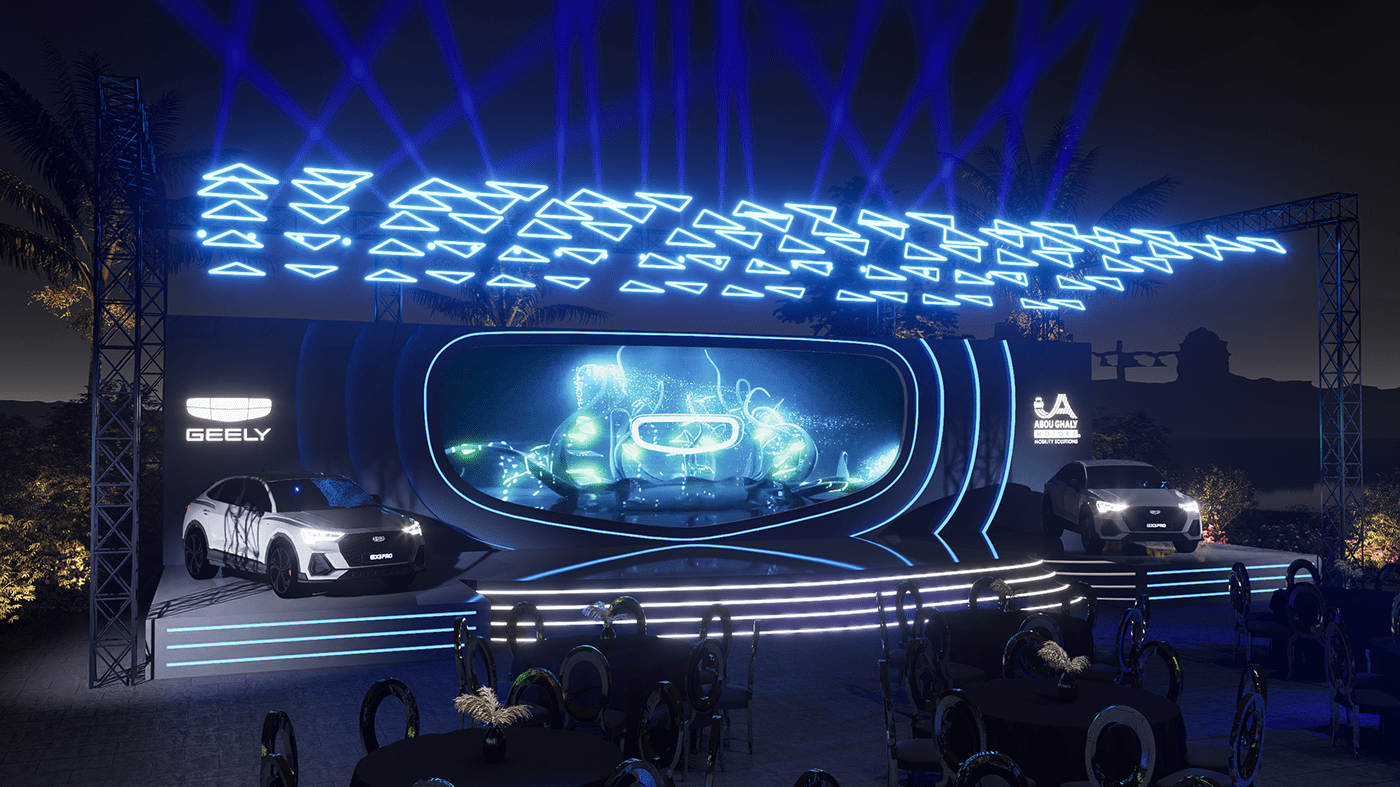 Geely car Event Events Event Design Stage STAGE DESIGN 3D Geely Auto Geely motors