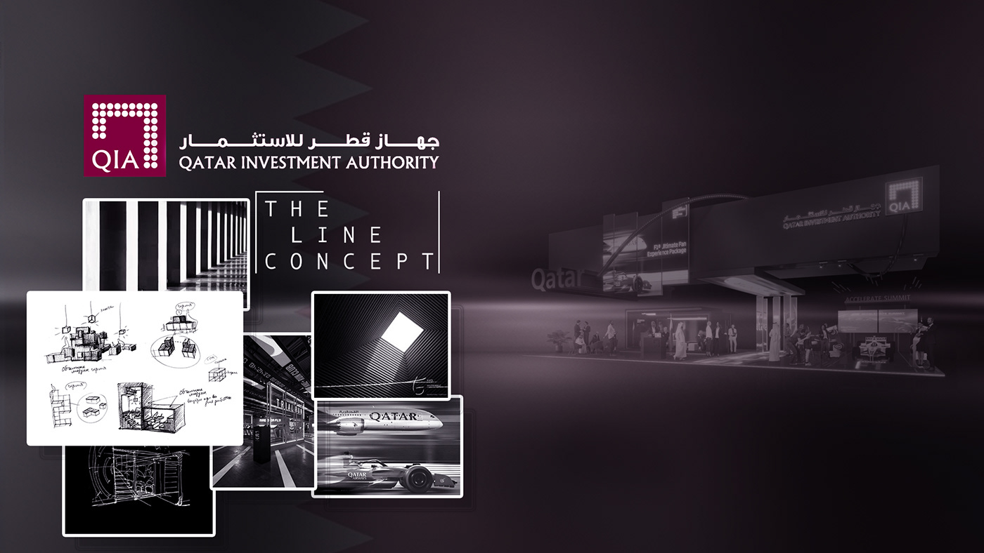 Qatar Exhibition  Stand booth 3D Event dubai UAE Qatar Airways ai