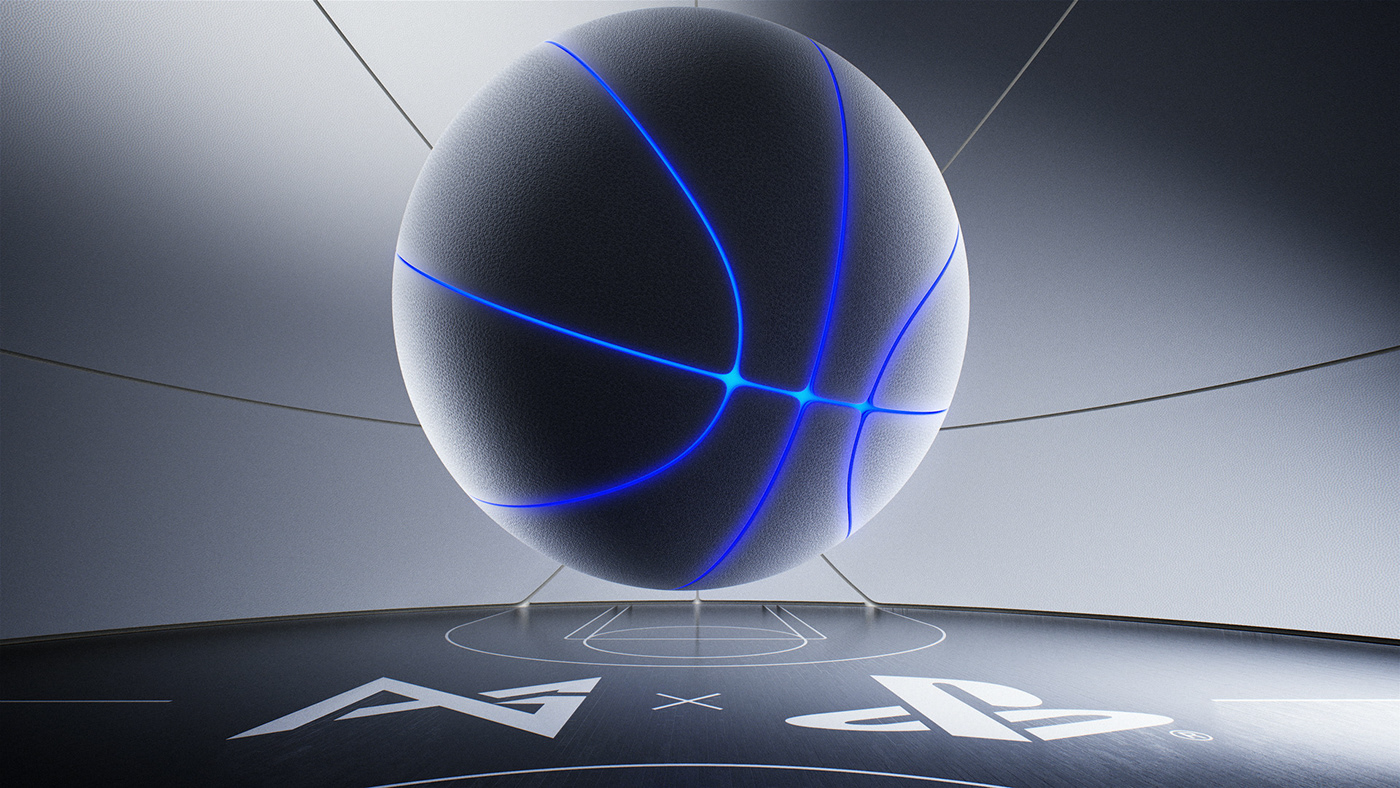 PlayStation 5 Paul George NBA basketball Nike sneakers design art direction  Advertising 
