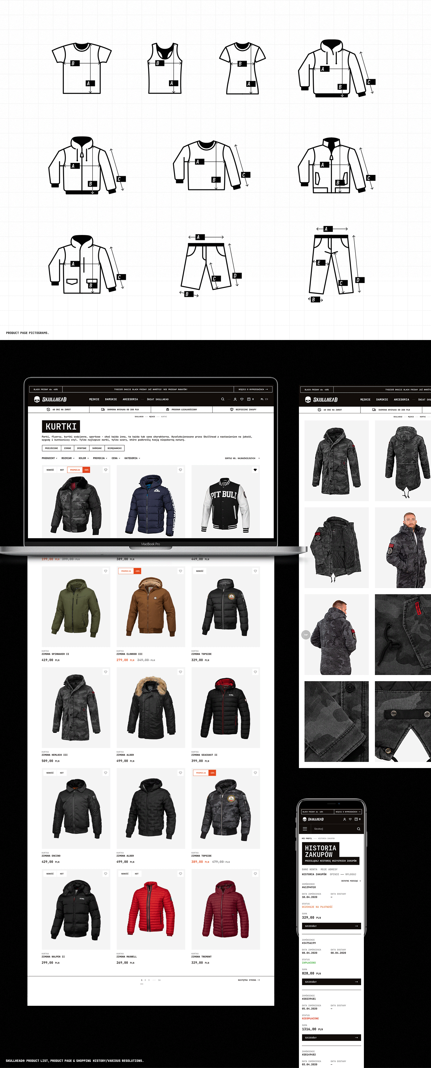 branding  challenge challenge studio clothes fashion brand online store Pitbull skullhead Thor Steinar UX design
