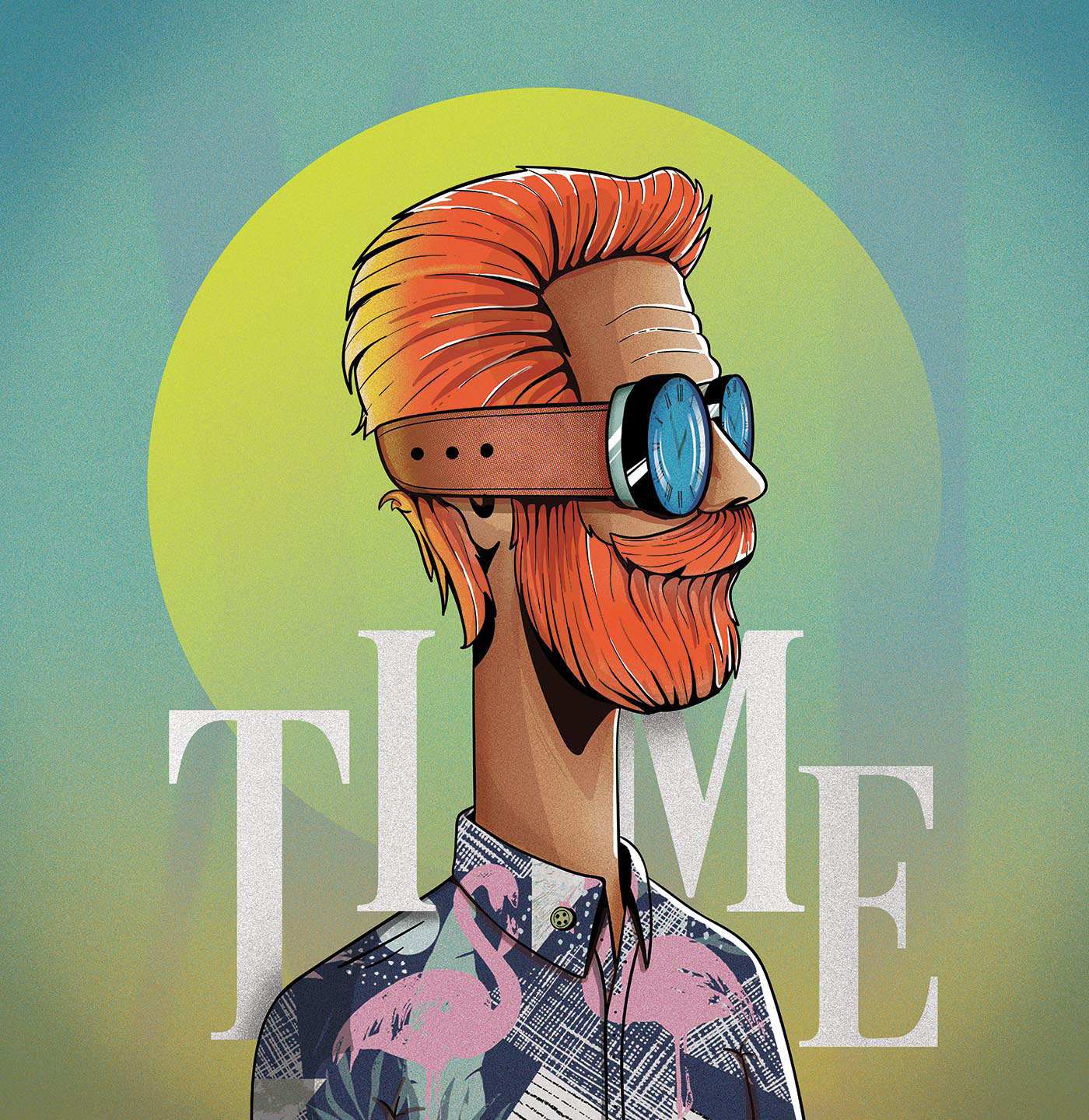 time sketch Comic Illustration art posters Typeface coloring Drawing  Character design  portraits