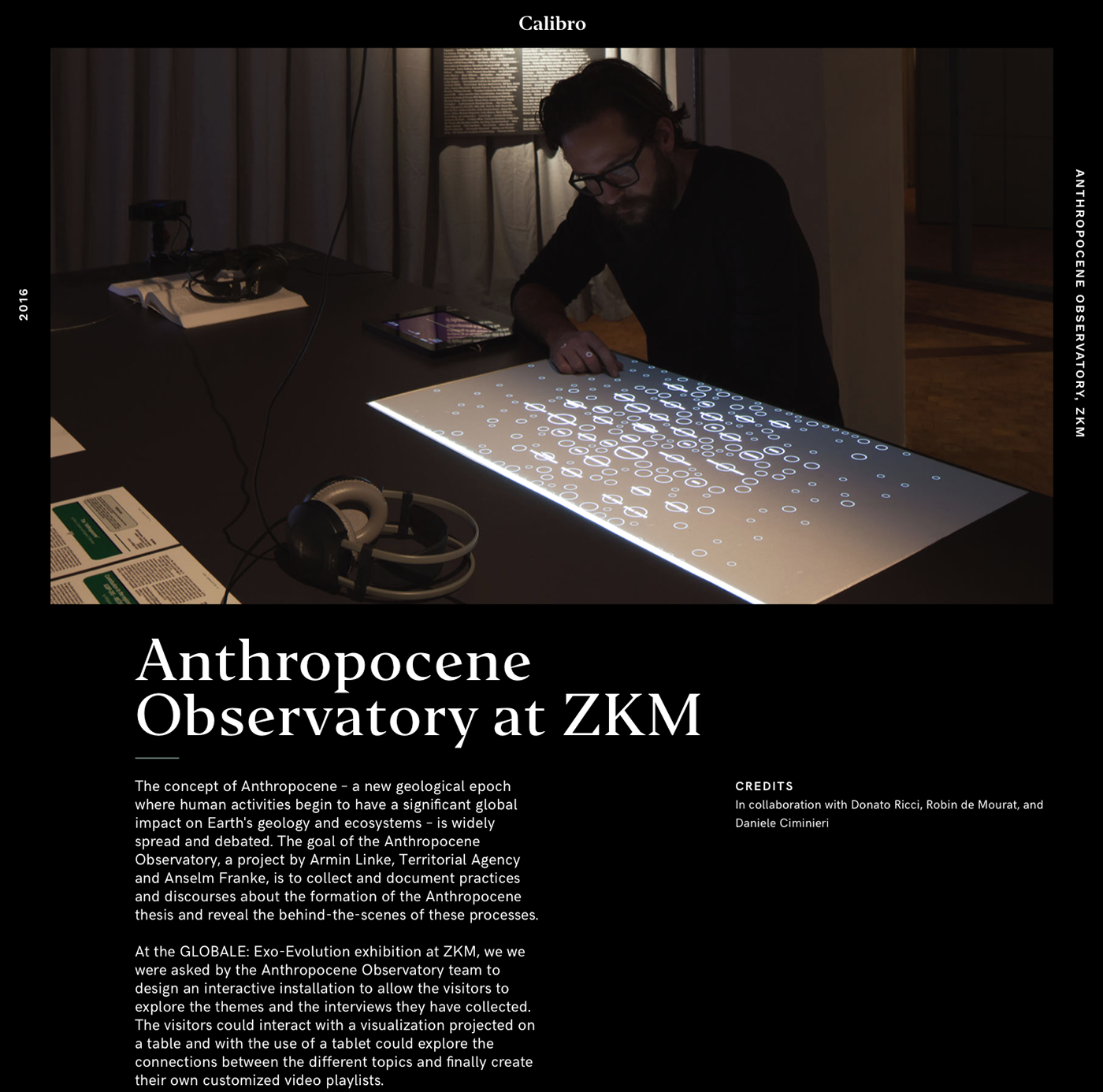Interaction design  ZKM anthropocene installation tablet Exhibition  zkm karlsruhe